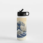 The Great Wave of Pugs Vanilla Sky Water Bottle Gallery Image 1