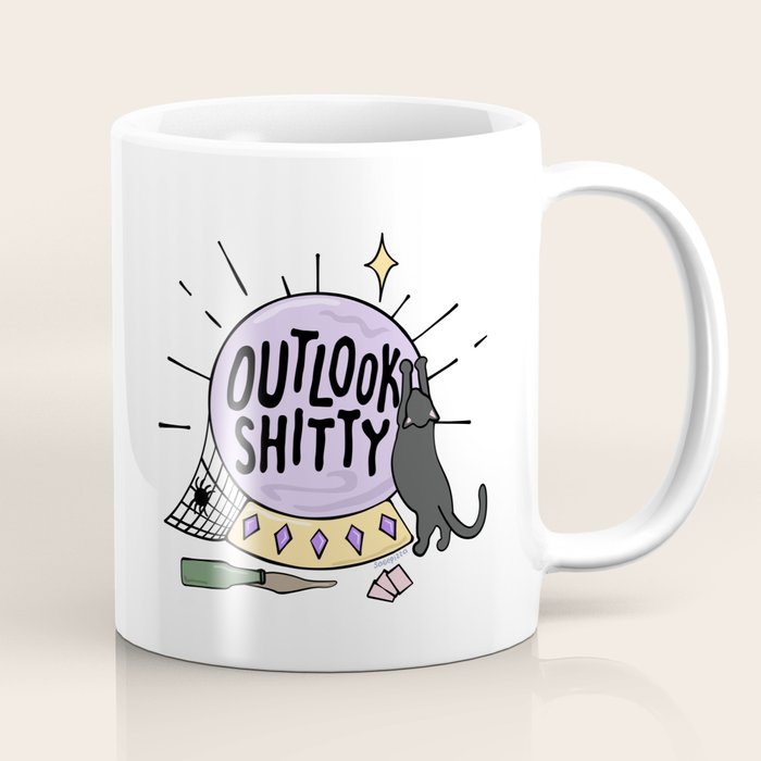 OUTLOOK SHITTY Coffee Mug Gallery Image 1