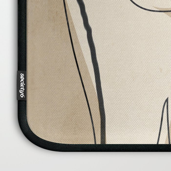 Abstract Line Art Nude Beige Laptop Sleeve Gallery Image 3