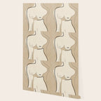 Abstract Line Art Nude Beige Wallpaper Gallery Image 2