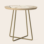 Abstract Line Art Nude Beige Side Table Gallery Image 1