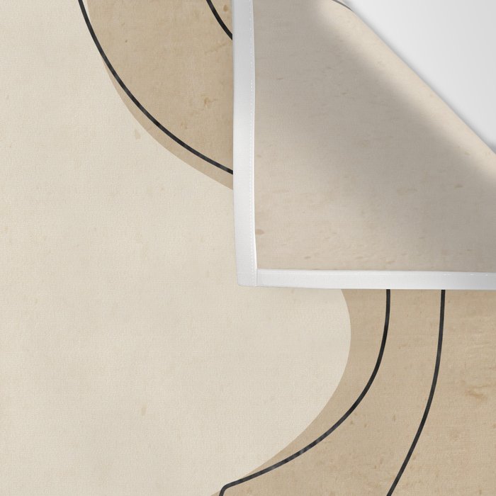 Abstract Line Art Nude Beige Wall Tapestry Gallery Image 3