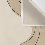 Abstract Line Art Nude Beige Wall Tapestry Gallery Image 3