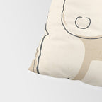 Abstract Line Art Nude Beige Pillow Sham Gallery Image 4