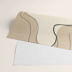 Abstract Line Art Nude Beige Wrapping Paper Gallery Image 2
