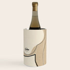 Abstract Line Art Nude Beige Wine Chiller Gallery Image 3