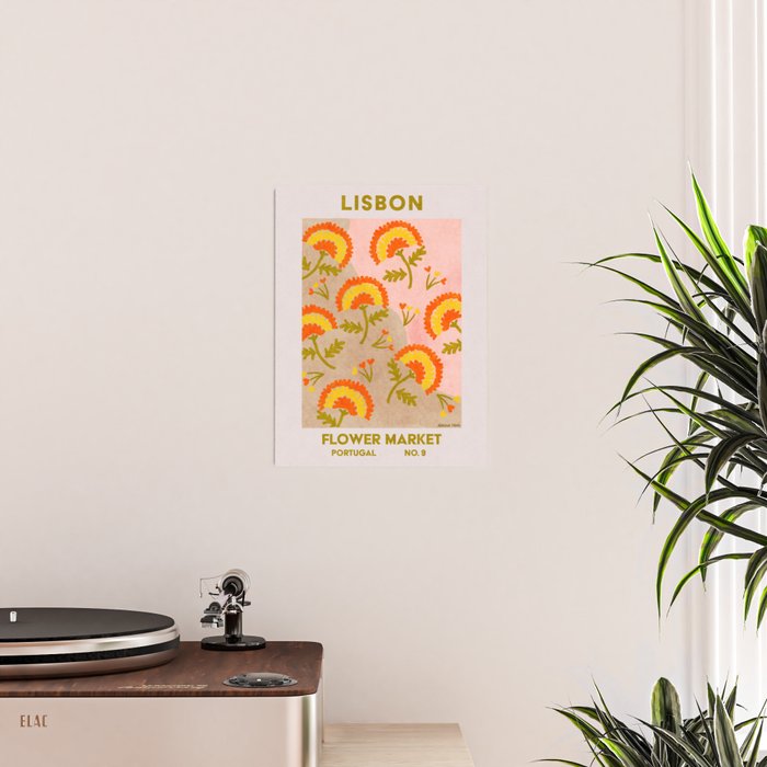 Retro Wall Art | Lisbon Flower Market | Matisse Print | Printable Poster Gallery Image 2