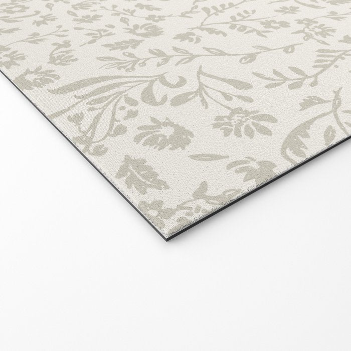 Beige Ditsy Toile Floral Welcome Mat Gallery Image 2