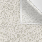 Beige Ditsy Toile Floral Wall Tapestry Gallery Image 3