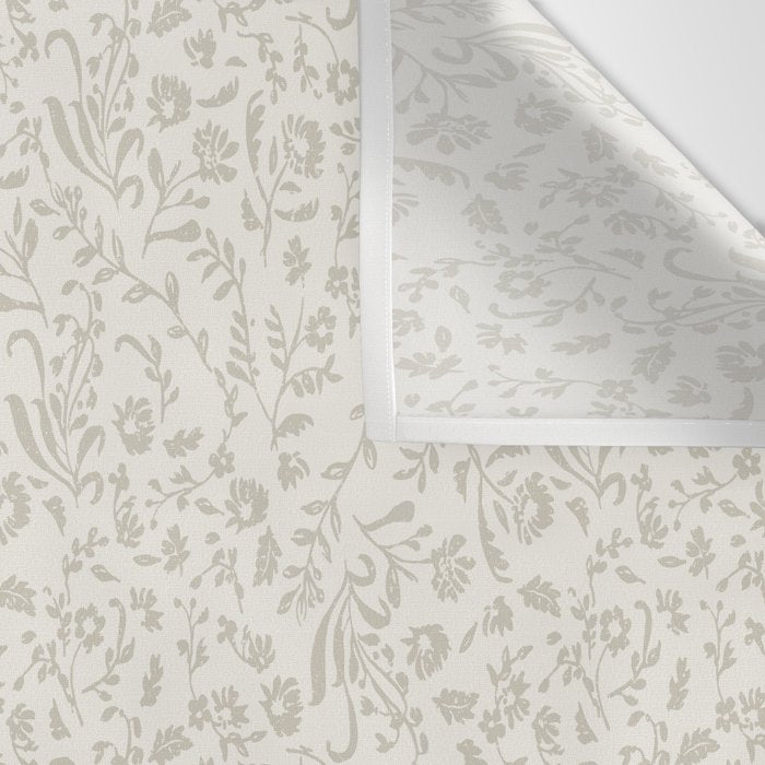 Beige Ditsy Toile Floral Wall Tapestry Gallery Image 3