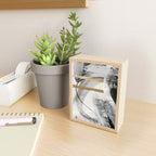 Armor [7]: a bold minimal abstract mixed media piece in gold, black and white Mini Art Print Gallery Image 2