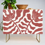 Still LIfe with Three Flowers in a Vase / Red Credenza Gallery Image 1
