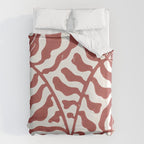 Still LIfe with Three Flowers in a Vase / Red Duvet Cover Gallery Image 6