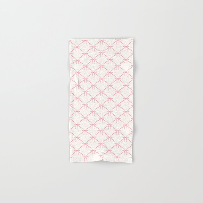 Bows & Ribbons Pattern I Pastel Pink Bath Towel Gallery Image 1
