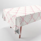 Bows & Ribbons Pattern I Pastel Pink Tablecloth Gallery Image 1