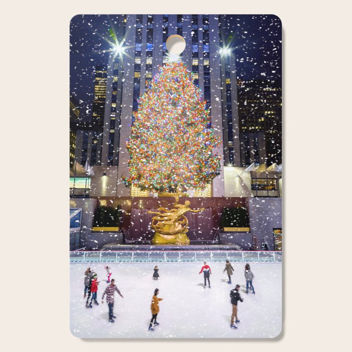 Rockefeller Center Christmas Tree New York City Cutting Board Gallery Image 1