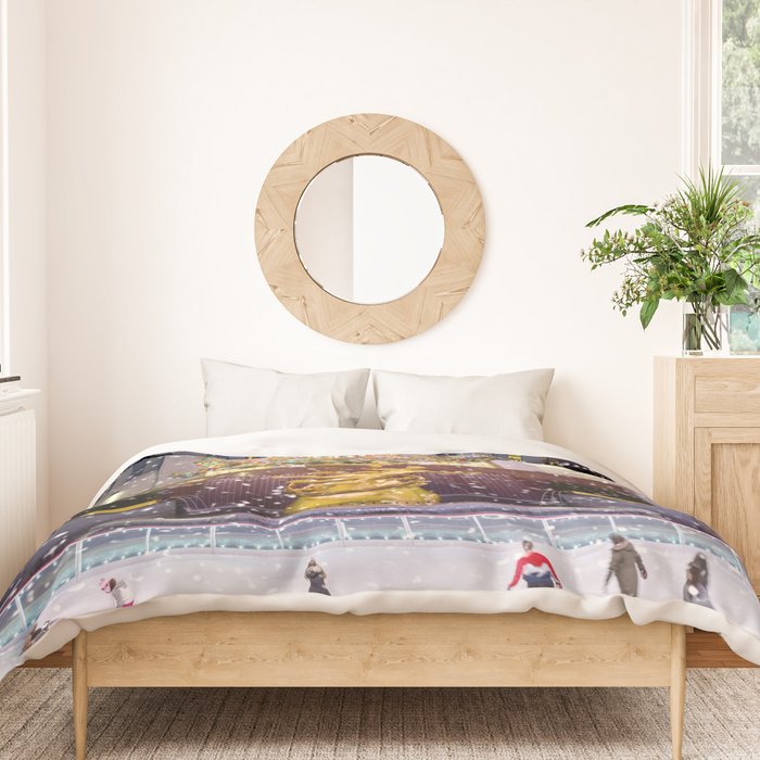 Rockefeller Center Christmas Tree New York City Duvet Cover Gallery Image 3