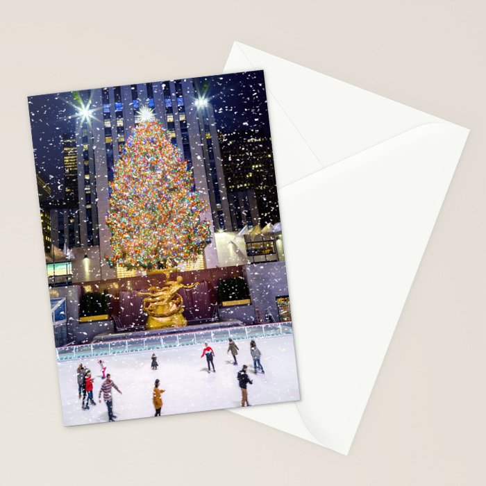Rockefeller Center Christmas Tree New York City Stationery Card Gallery Image 2