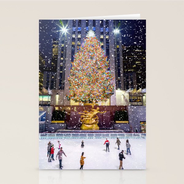 Rockefeller Center Christmas Tree New York City Stationery Card Gallery Image 1
