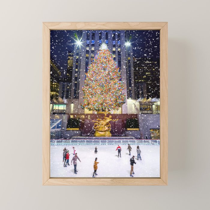 Rockefeller Center Christmas Tree New York City Mini Art Print Gallery Image 1