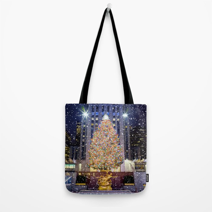Rockefeller Center Christmas Tree New York City Tote Bag Gallery Image 2
