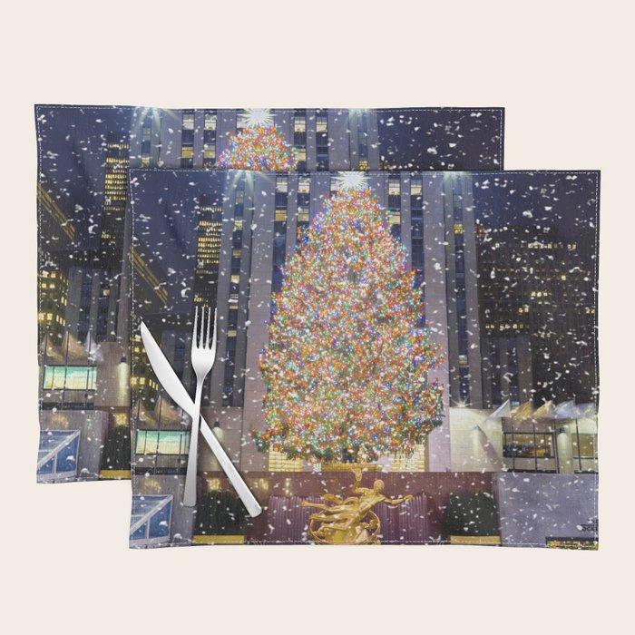 Rockefeller Center Christmas Tree New York City Placemat Gallery Image 1