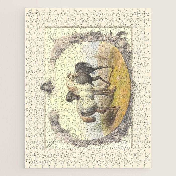 Arabian Horses - Equine Theme Vintage Illustration Jigsaw Puzzle Gallery Image 1