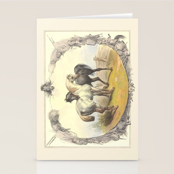 Arabian Horses - Equine Theme Vintage Illustration Stationery Card Gallery Image 2
