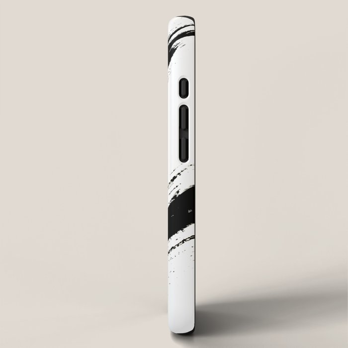 Brushstroke 6: a minimal, abstract, black and white piece iPhone Case Gallery Image 2