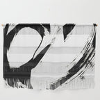 Brushstroke 6: a minimal, abstract, black and white piece Wall Hanging Gallery Image 1
