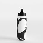 Brushstroke 6: a minimal, abstract, black and white piece Water Bottle Gallery Image 3