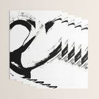 Brushstroke 6: a minimal, abstract, black and white piece Wrapping Paper Gallery Image 3