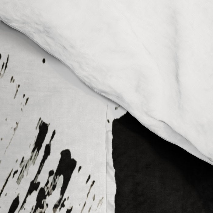 Brushstroke 6: a minimal, abstract, black and white piece Comforter Gallery Image 4