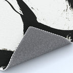 Brushstroke 6: a minimal, abstract, black and white piece Rug Gallery Image 4