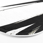 Brushstroke 6: a minimal, abstract, black and white piece Bath Mat Gallery Image 3