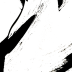 Brushstroke 6: a minimal, abstract, black and white piece Coffee Mug Gallery Image 2