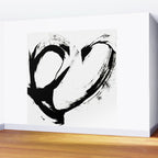 Brushstroke 6: a minimal, abstract, black and white piece Wall Mural Gallery Image 2