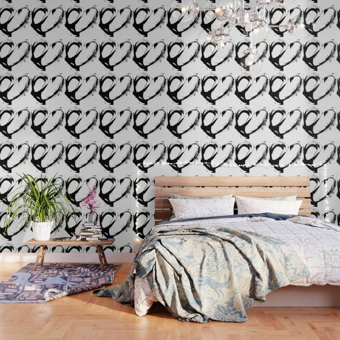 Brushstroke 6: a minimal, abstract, black and white piece Wallpaper Gallery Image 3