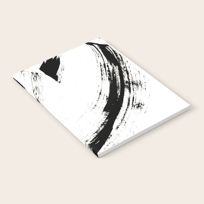 Brushstroke 6: a minimal, abstract, black and white piece Notebook Gallery Image 2