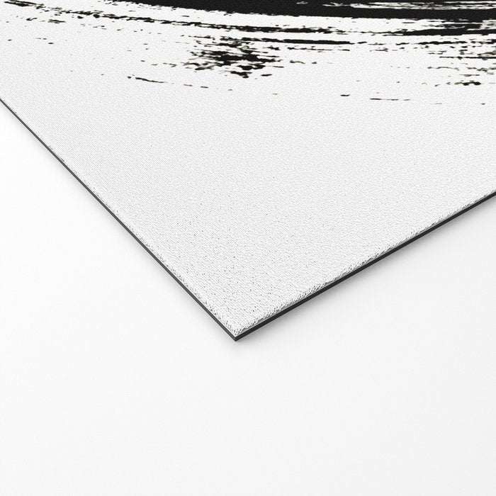 Brushstroke 6: a minimal, abstract, black and white piece Welcome Mat Gallery Image 2