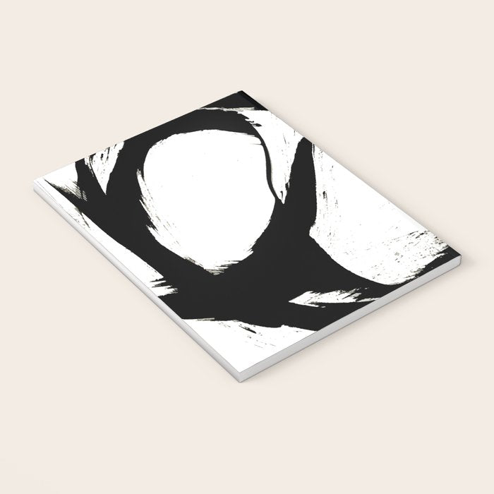 Brushstroke 6: a minimal, abstract, black and white piece Notebook Gallery Image 3