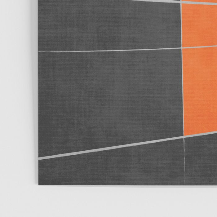 Dark Gray Colorful Shapes White Lines Artwork Poster Gallery Image 3