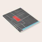 Dark Gray Colorful Shapes White Lines Artwork Notebook Gallery Image 2