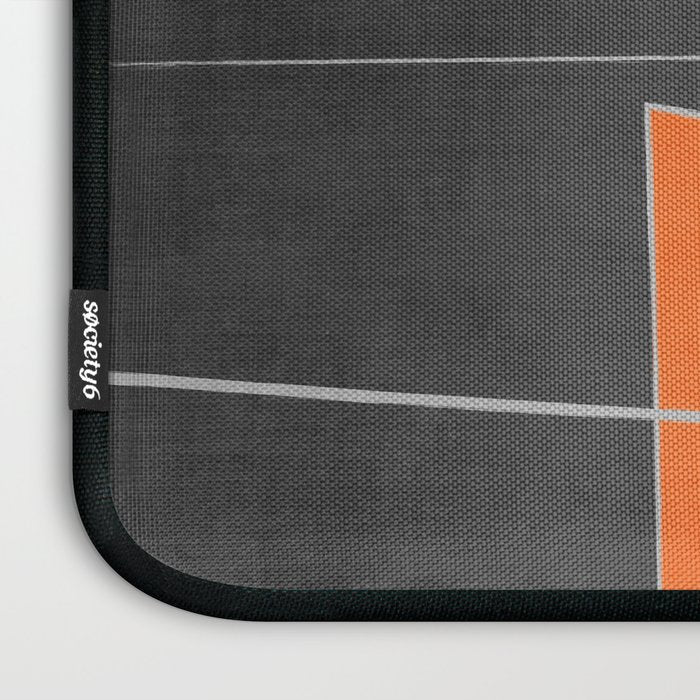 Dark Gray Colorful Shapes White Lines Artwork Laptop Sleeve Gallery Image 3