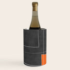 Dark Gray Colorful Shapes White Lines Artwork Wine Chiller Gallery Image 2