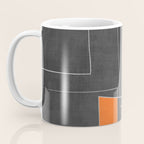 Dark Gray Colorful Shapes White Lines Artwork Coffee Mug Gallery Image 3