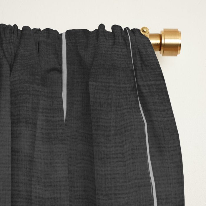 Dark Gray Colorful Shapes White Lines Artwork Window Curtain Gallery Image 2