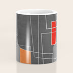 Dark Gray Colorful Shapes White Lines Artwork Coffee Mug Gallery Image 4