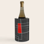 Dark Gray Colorful Shapes White Lines Artwork Wine Chiller Gallery Image 3