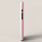 Rich Velvet Pink Rose and White Cabana Stripes iPhone Case Gallery Image 2